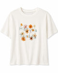 Women’s White Floral Embroidered Graphic T-Shirt