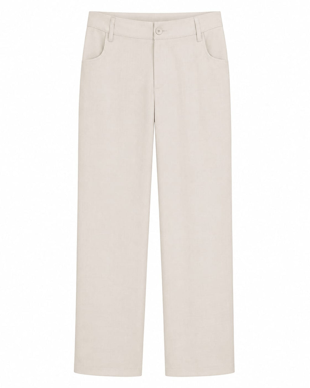 Women beige straight-leg tailored trousers