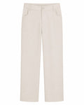 Women beige straight-leg tailored trousers
