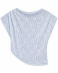 Women’s Light Blue Floral Lace Dolman Top