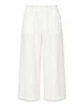 Women’s White Wide-Leg Trousers with Front Pockets