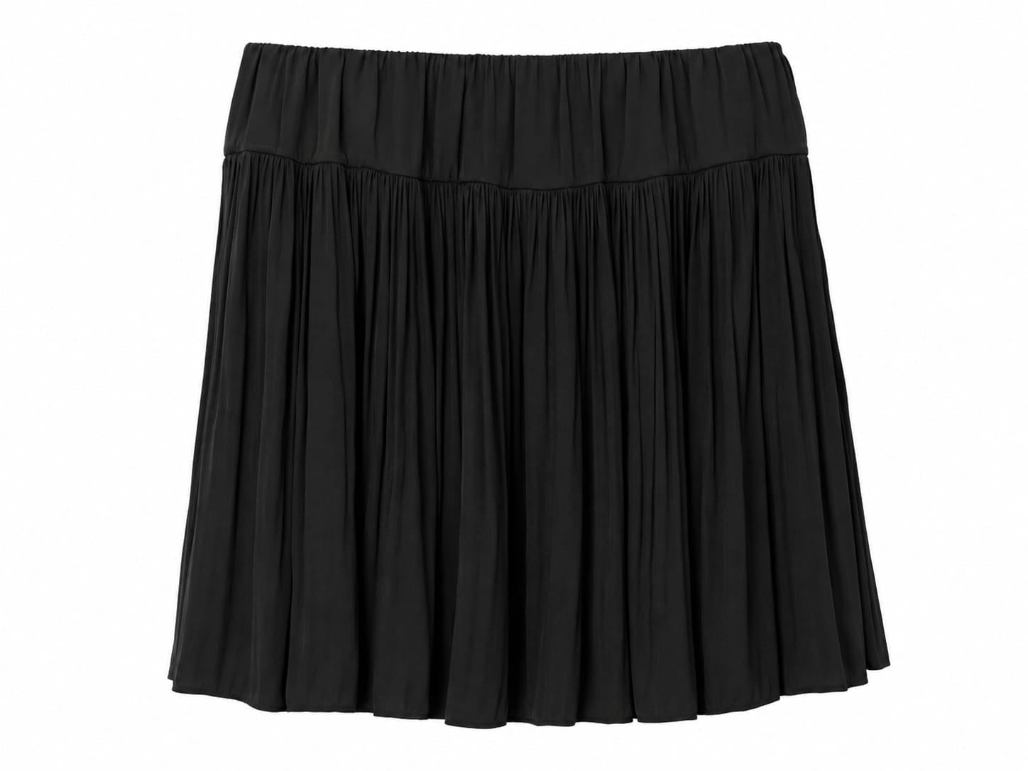 Women’s Black Gathered Strapless Flared Top