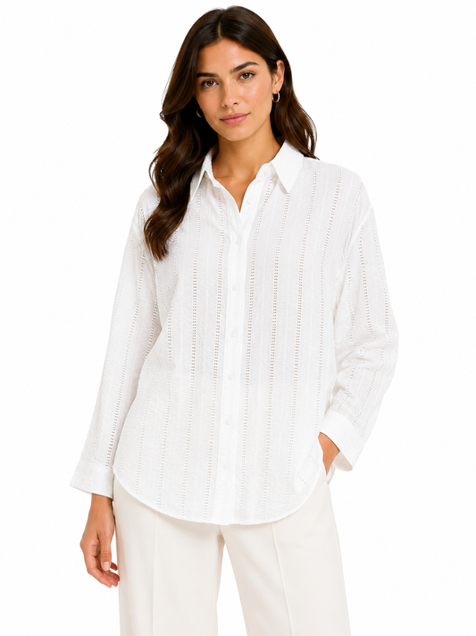 Ivory breeze textured shirt