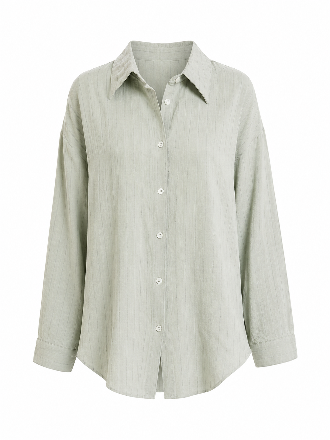 Sage pinstripe oversized shirt