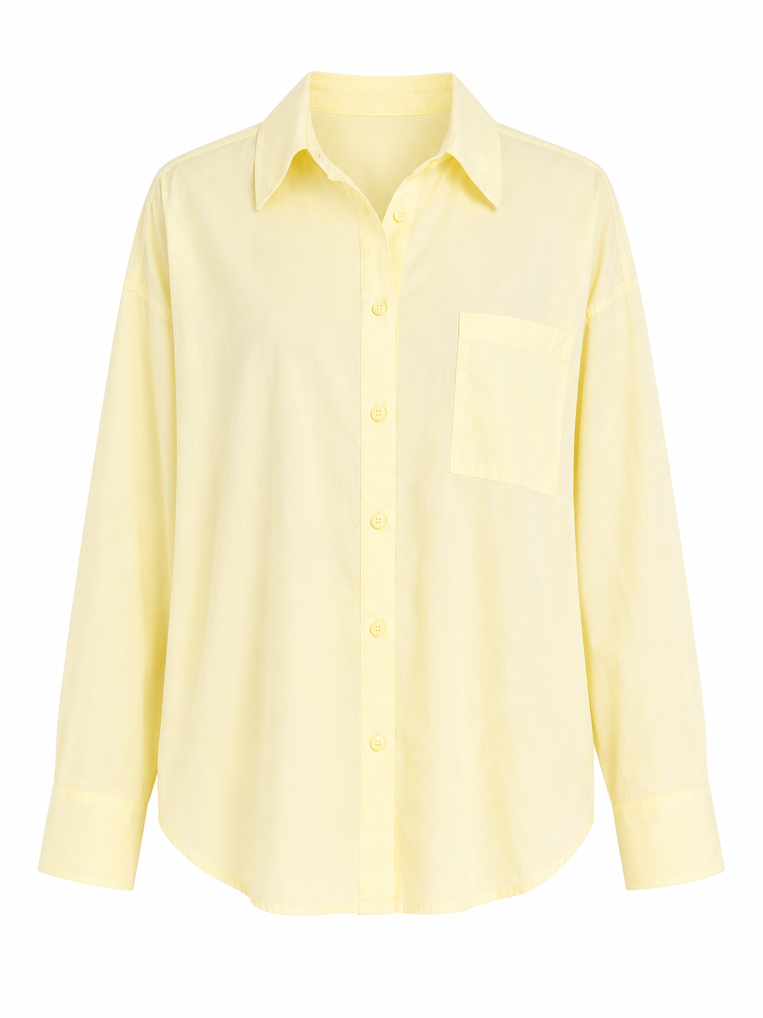 Lemon glow oversized button-up shirt