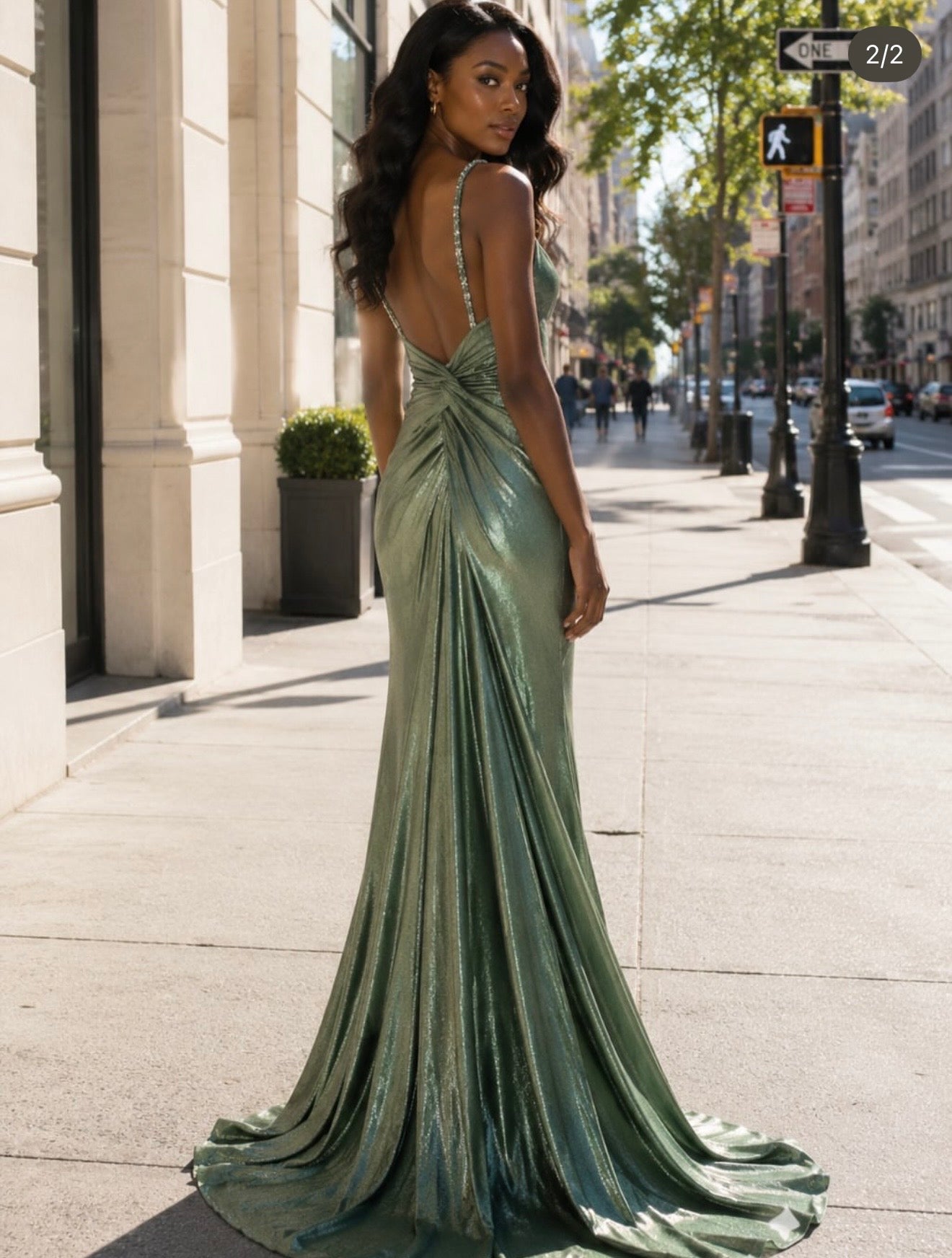 Sage Luxe Mermaid Gown